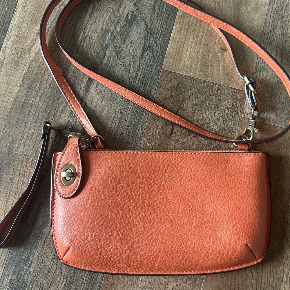 Joy Susan Orange Crossbody Bag with Detachable Strap